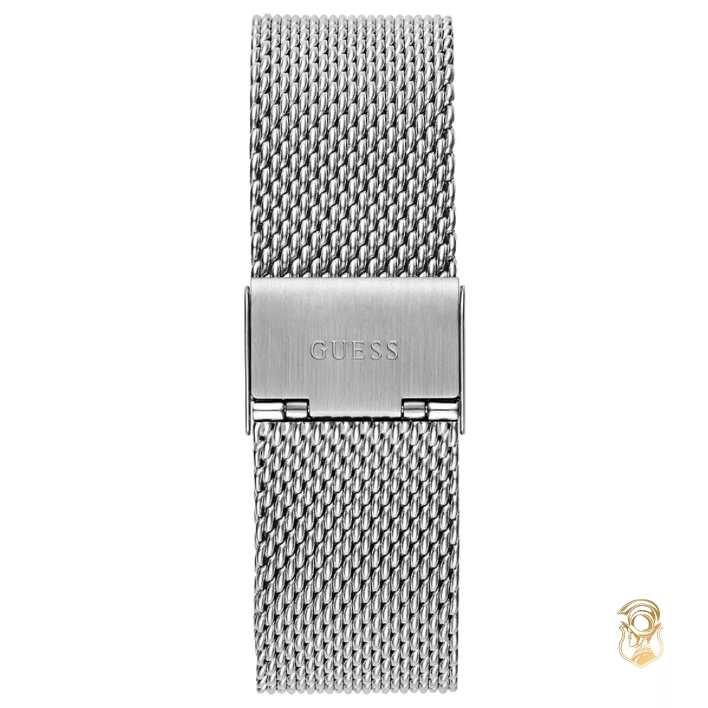 Guess Crescent Silver Tone Watch 44mm