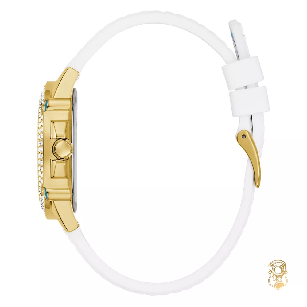 Guess Crescent White Tone Watch 38mm