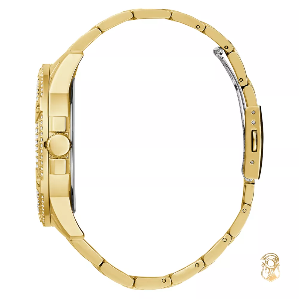 Guess Cut-thru Gold Tone Watch 48mm