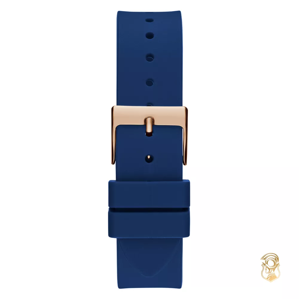 Guess Cut-thru Navy Tone Watch 40mm