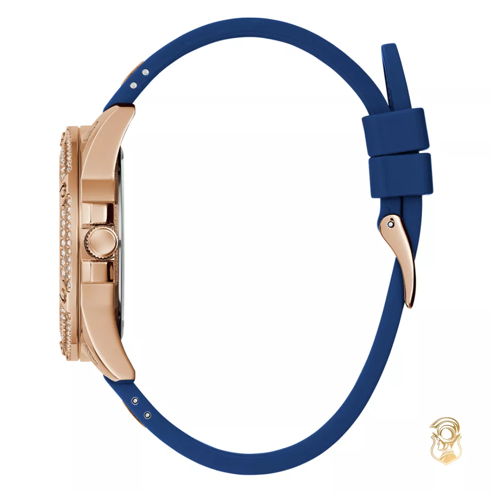 Guess Cut-thru Navy Tone Watch 40mm