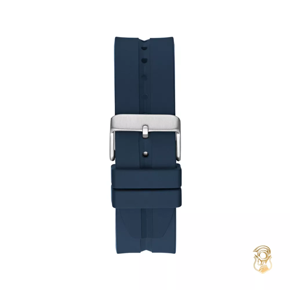 Guess Dark Silver-Tone and Navy Multifunction Watch 42mm