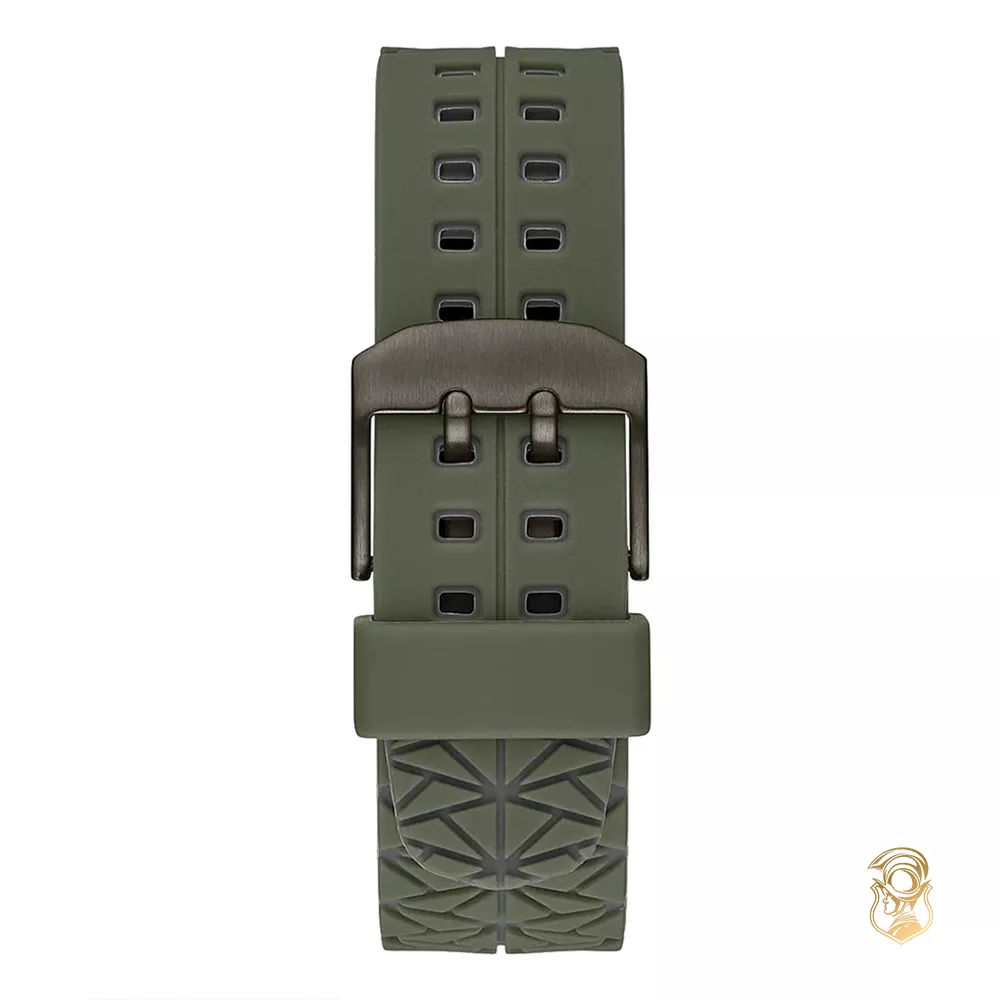 Guess Digital Green Silicone Watch 47mm