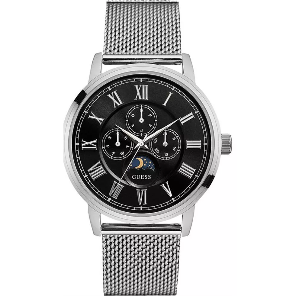 GUESS Dressy Men's Stainless Steel Watch 44mm