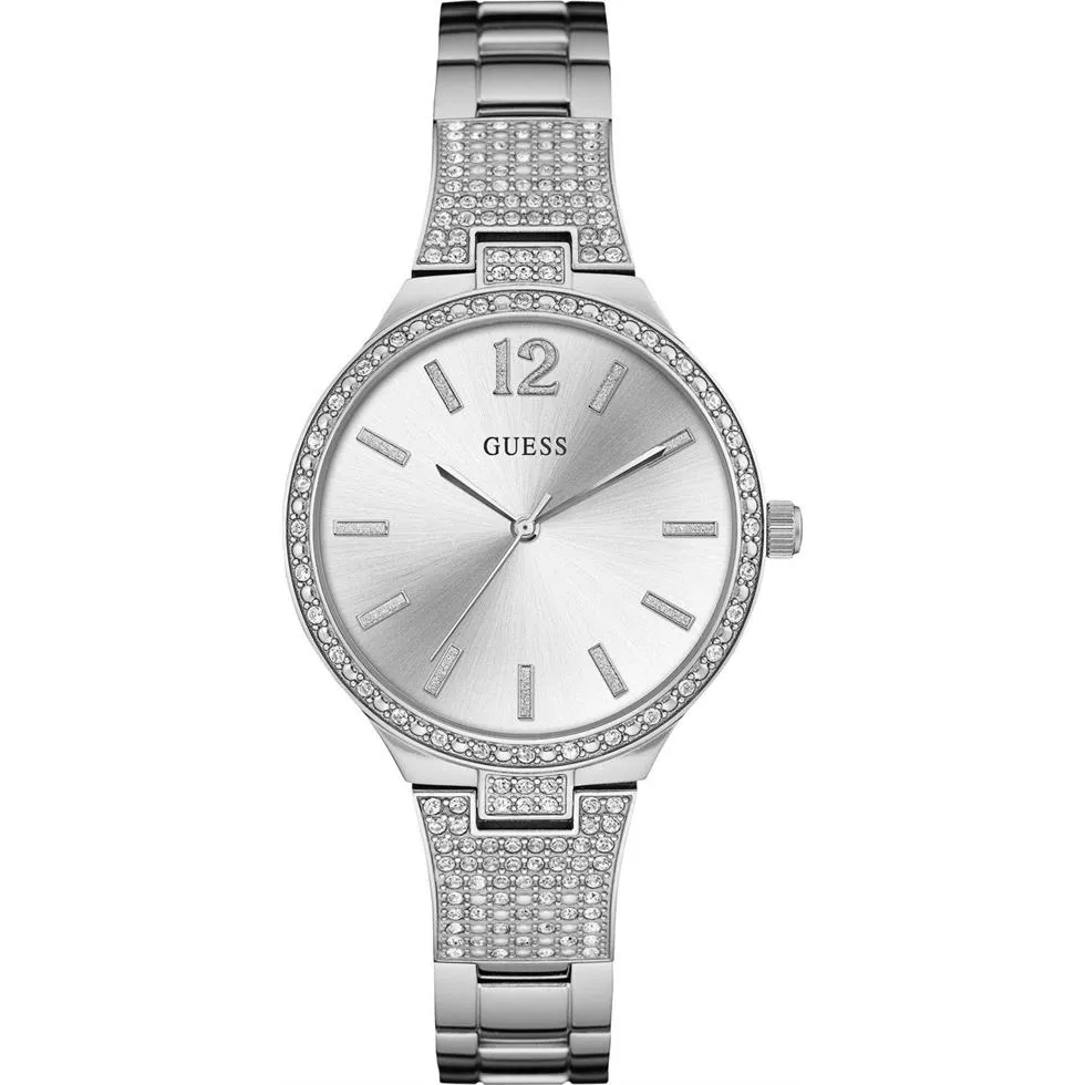GUESS Dressy Silver-Tone Watch 35mm
