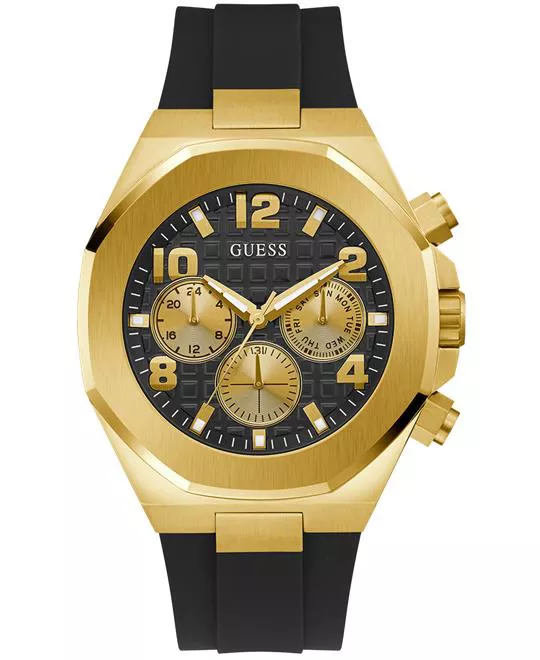 Guess Empire Quartz Black Dial Watch 46mm
