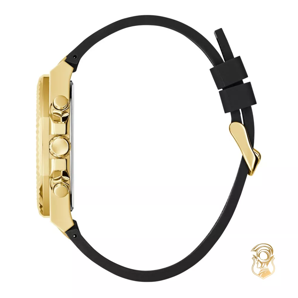 Guess Equity Black Gold Tone Multi-function Watch 44mm