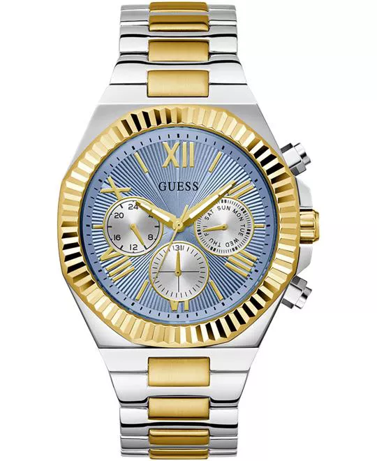 Guess Equity Mens 2-Tone Multi-function Watch 44mm
