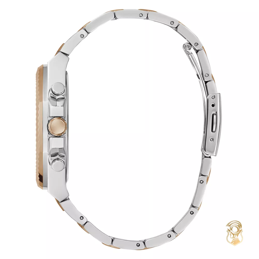 Guess Equity Mens 2-Tone Multi-function Watch 44mm