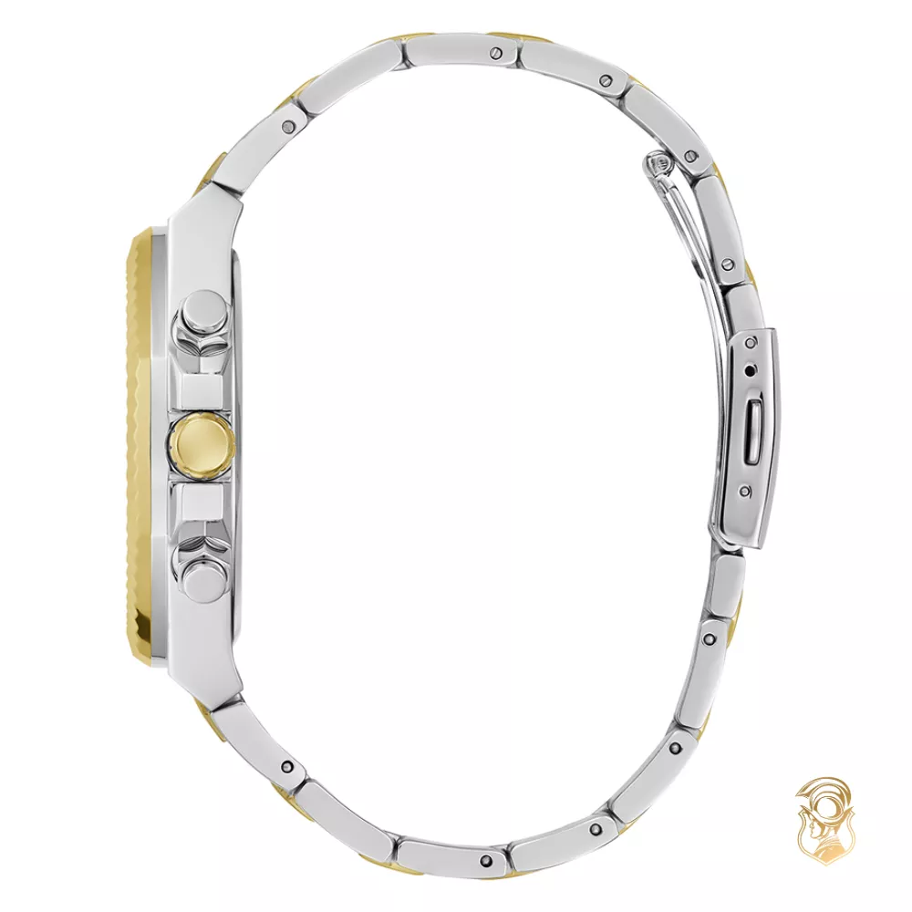 Guess Equity Mens 2-Tone Multi-function Watch 44mm