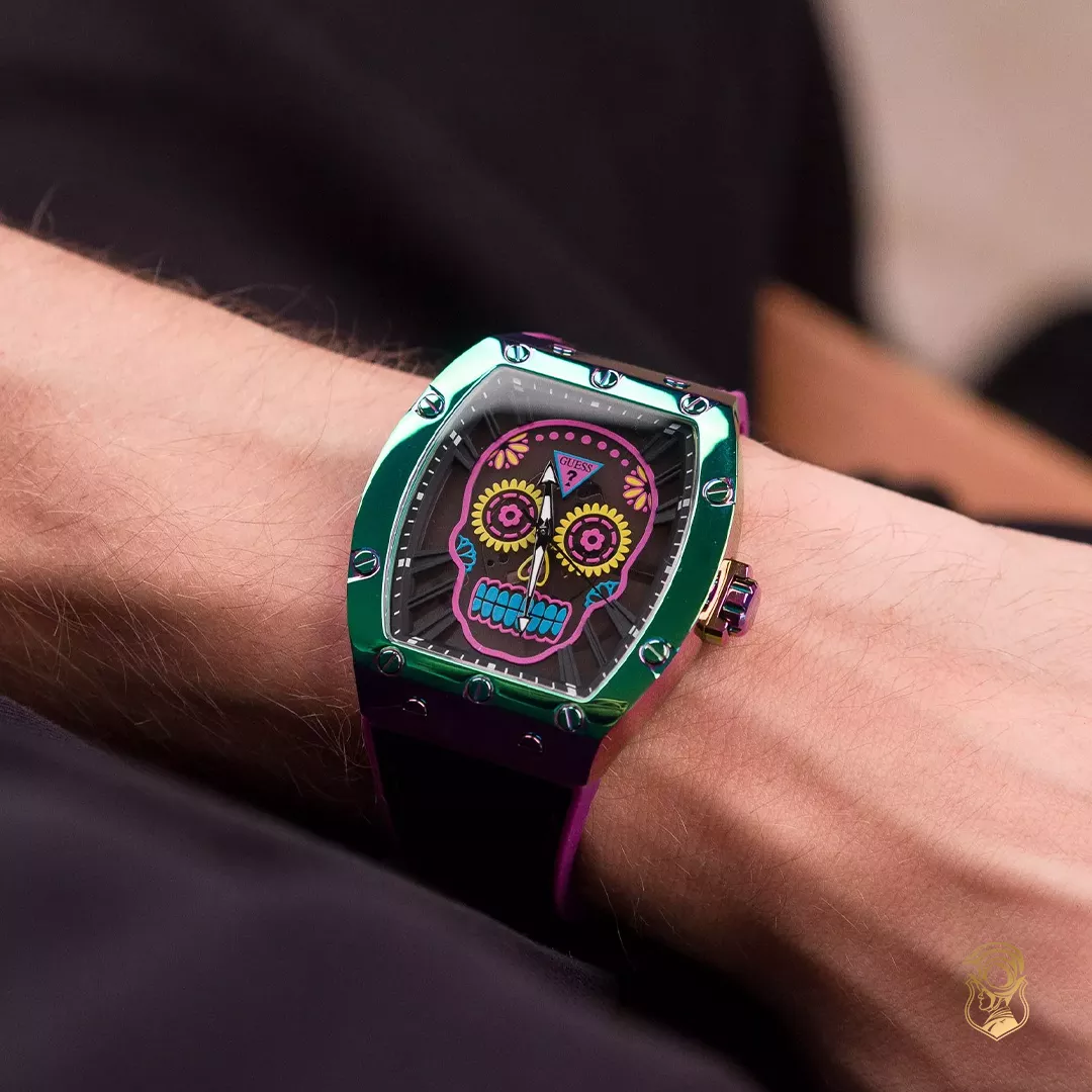Guess Falcon Day Of The Dead Iridescent Watch 43.5mm