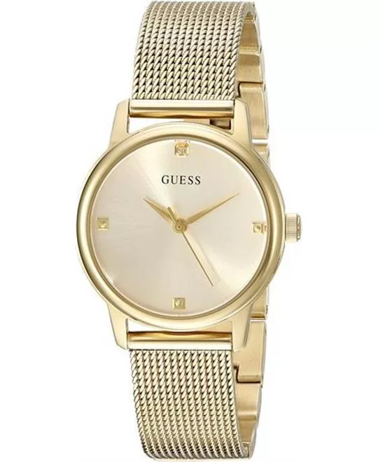 GUESS Feminine Gold-Tone Diamond watch 28mm