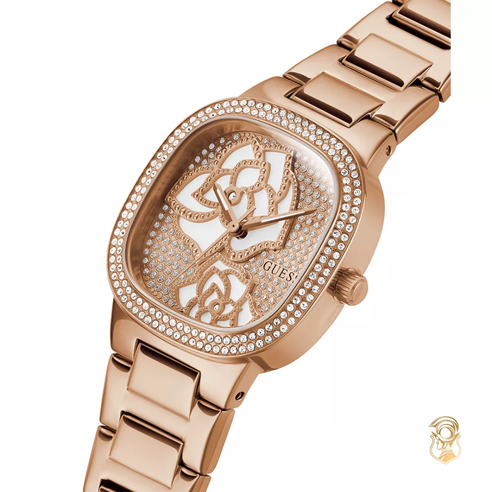 Guess Floral Rose Gold Tone Watch 32mm