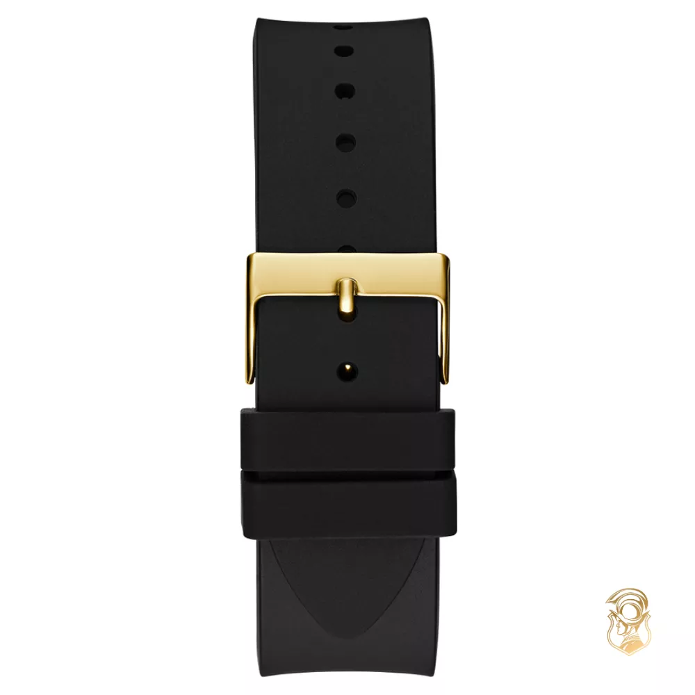 Guess G Cube Black Gold Tone Watch 44mm