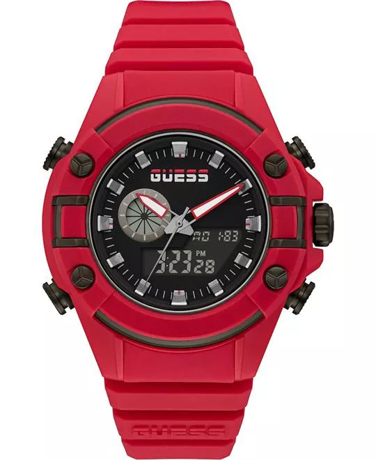Guess G Force Red Digital Watch 47MM