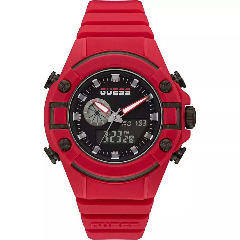 Guess Digital Red Tone Watch 47mm