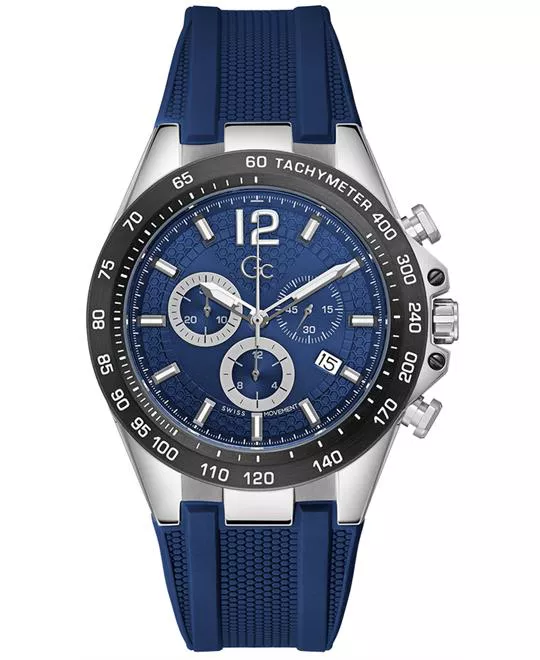 Guess Gc Audacious Chrono Silicone Watch 44mm