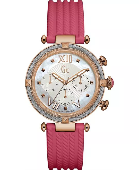 Guess Gc Cablechic Pink Silicone Watch 38mm