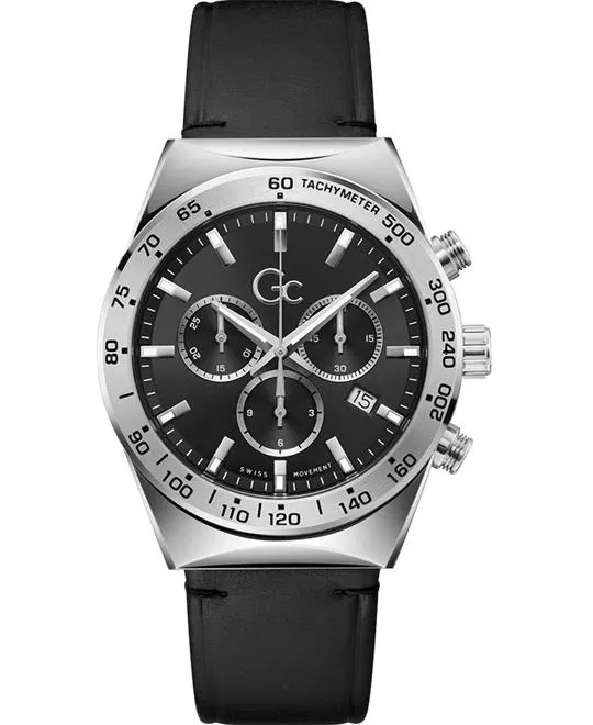 Guess Gc Clubhouse Chrono Leather Watch 41mm