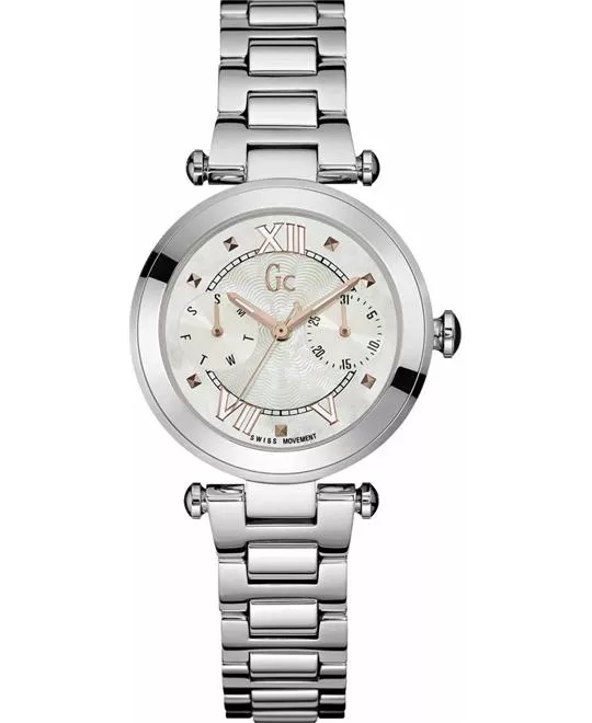 Guess GC Gc Silver & Rose Gold Timepiece 32mm