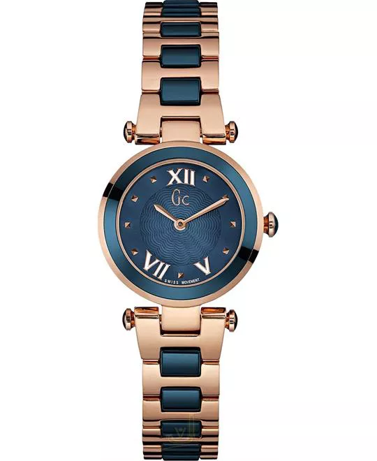 Guess Gc Ladychic Rose Gold/Blue Watch 25mm