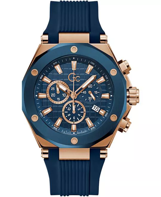 Guess Gc Legacy Chrono Silicone Watch 44mm