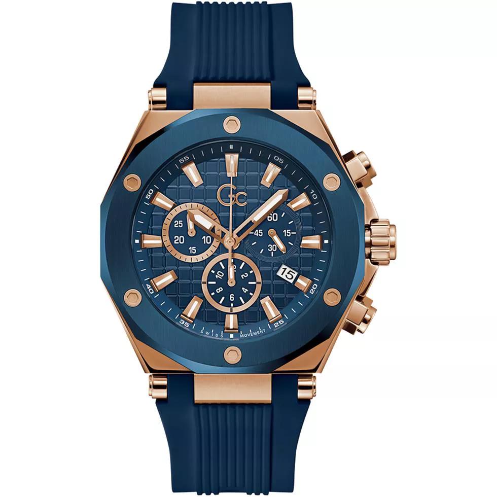 Guess Gc Legacy Chrono Silicone Watch 44mm