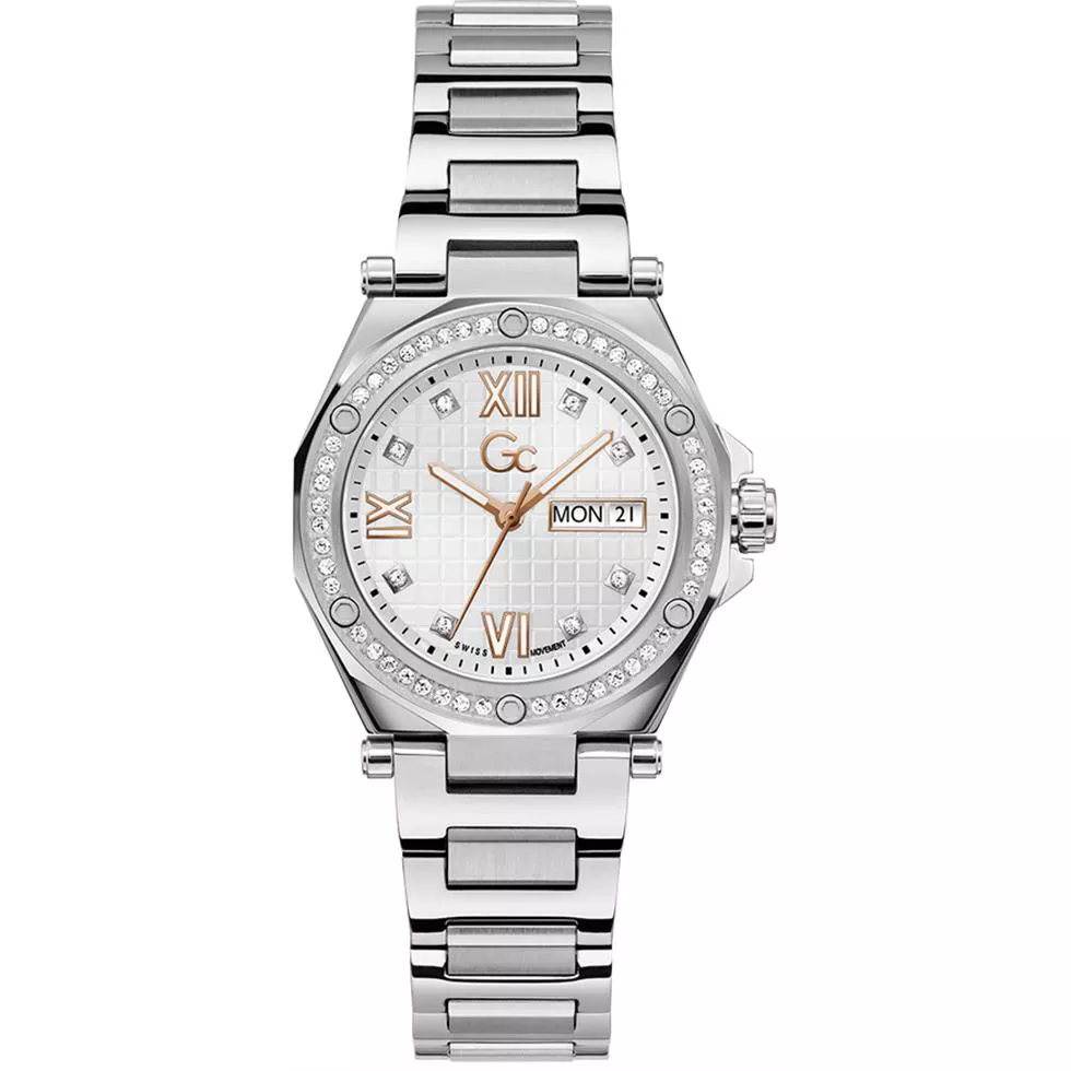 Guess Gc Legacy Lady Mid Size Metal Watch 34mm