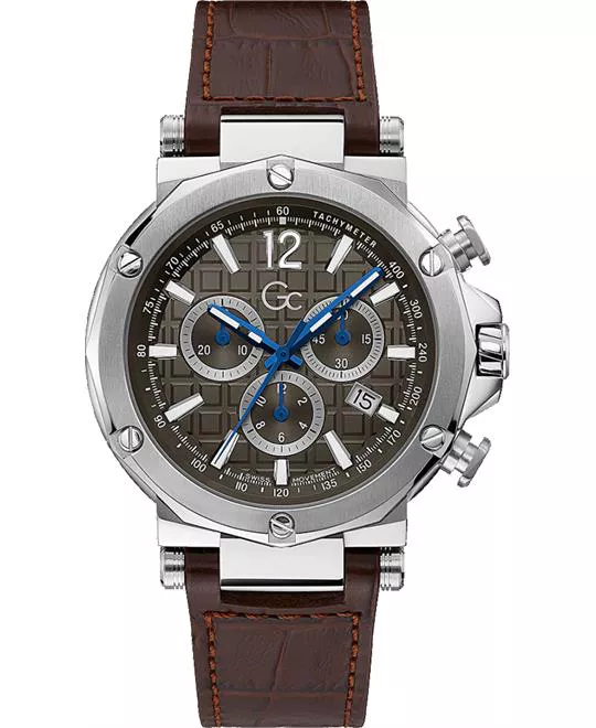 Guess Gc Spirit Chrono Leather Watch 44mm