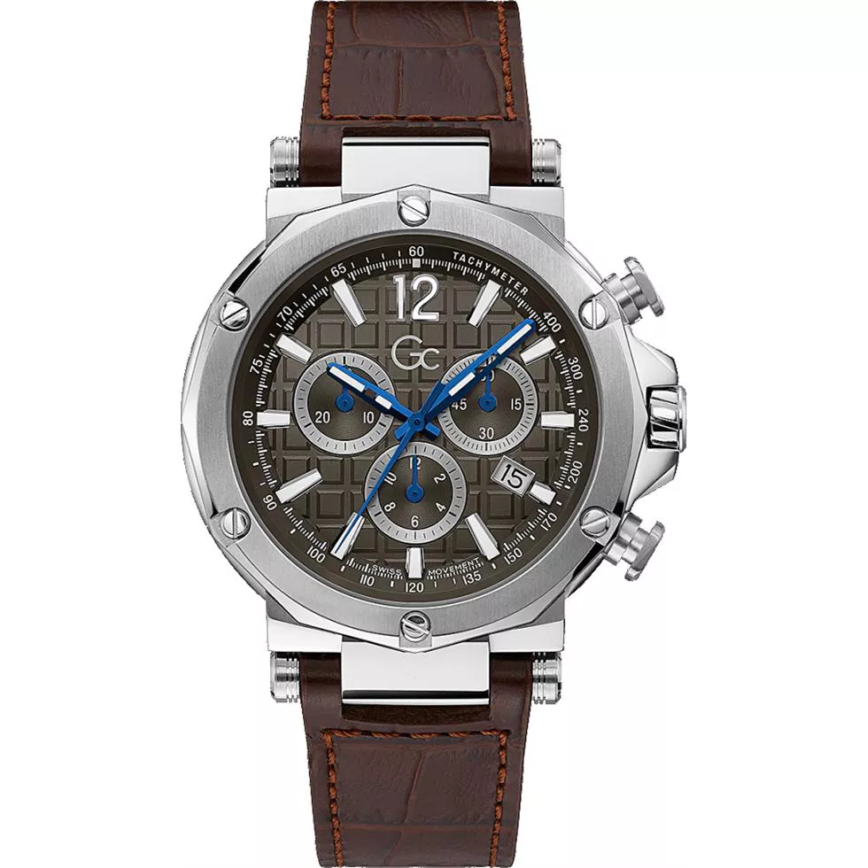 Guess Gc Spirit Chrono Leather Watch 44mm