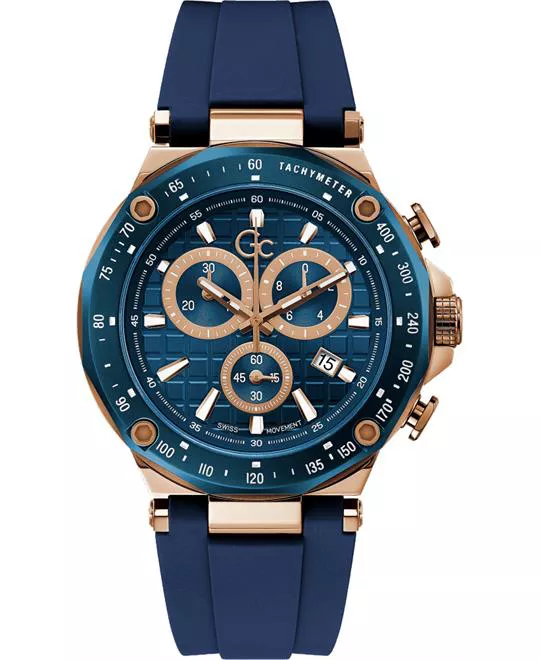 Guess Gc Spirit Sport Chrono Silicone Watch 45mm