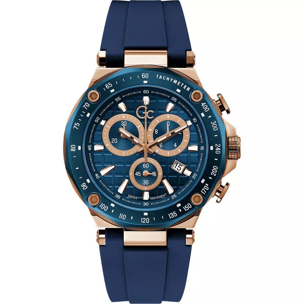 Guess Gc Spirit Sport Chrono Silicone Watch 45mm
