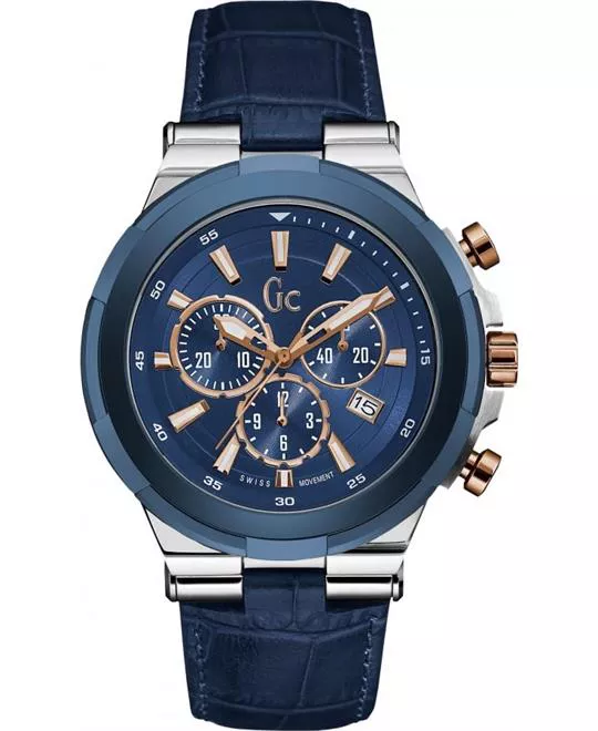 Guess Gc Structura Leather Watch 44mm