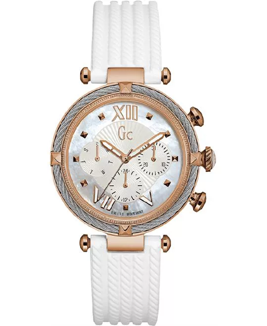 Guess Gc White Timepiece Watch 36.5mm