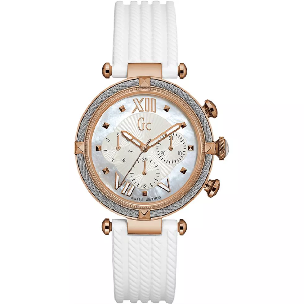Guess Gc White Timepiece Watch 36.5mm