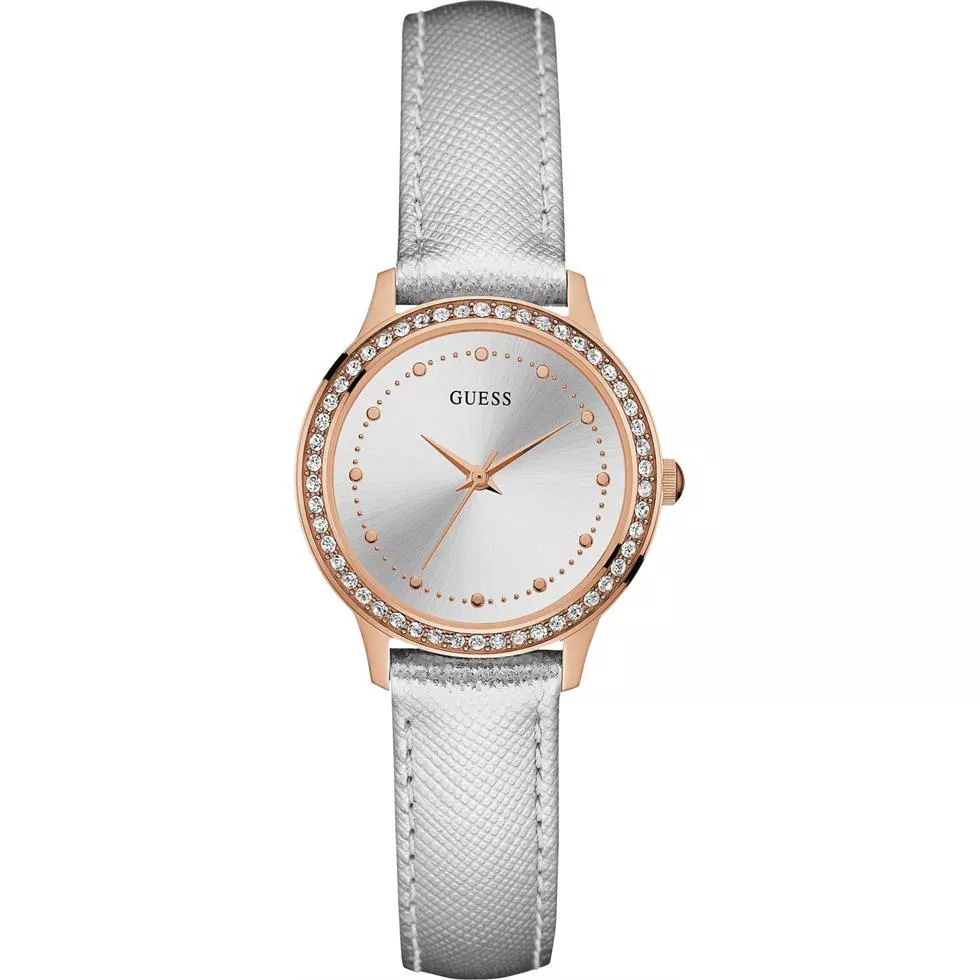 GUESS  Glam Silver and Rose Gold-Tone Watch 30mm