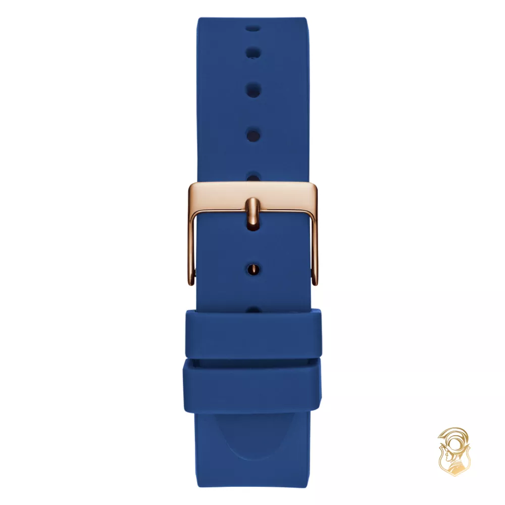 Guess Glitter Blue Silicone Watch 38mm