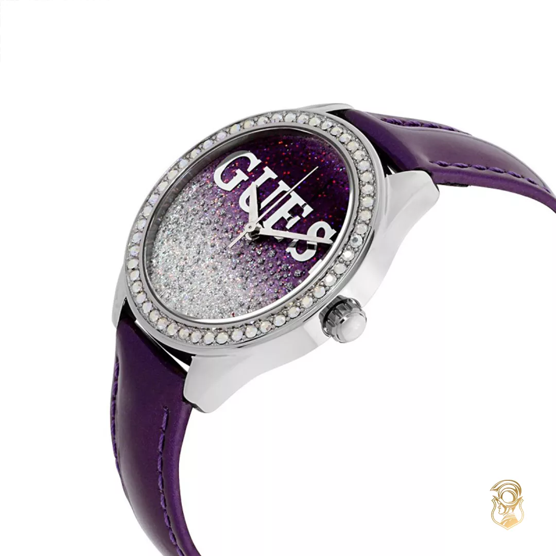 Guess Glitter Purple Watch 36mm