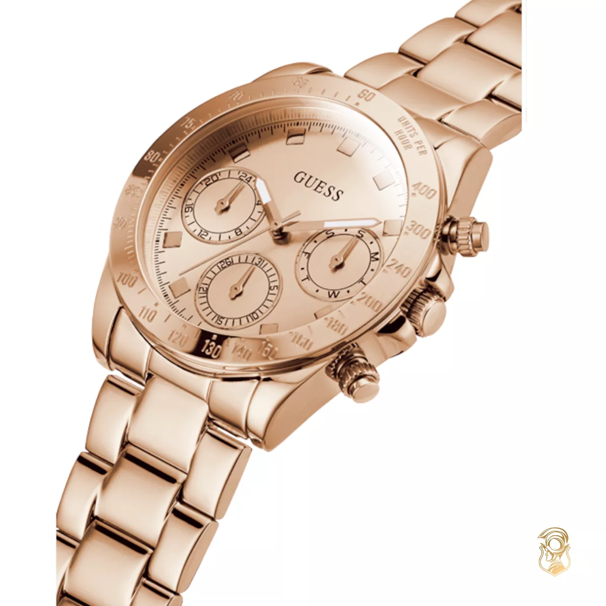 Guess Glitter Rose Gold Tone Watch 38mm