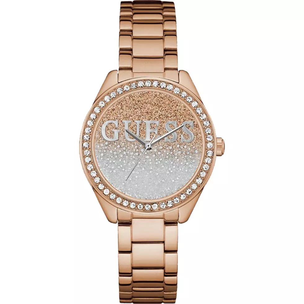 Guess Glitter Rose Gold Watch 36.5mm