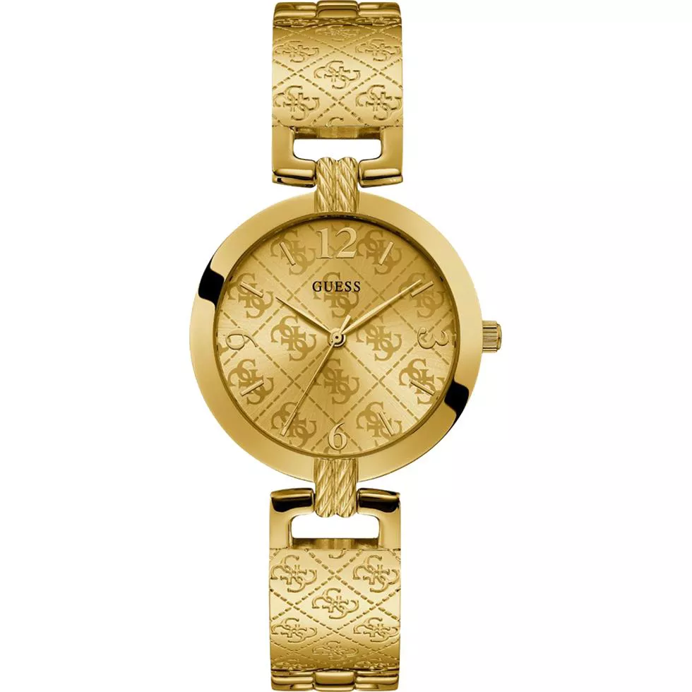 Guess Logo Gold-Tone Analog Watch 35mm