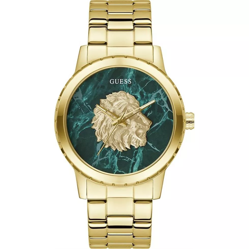 Guess Gold Tone Analog Watch 44mm