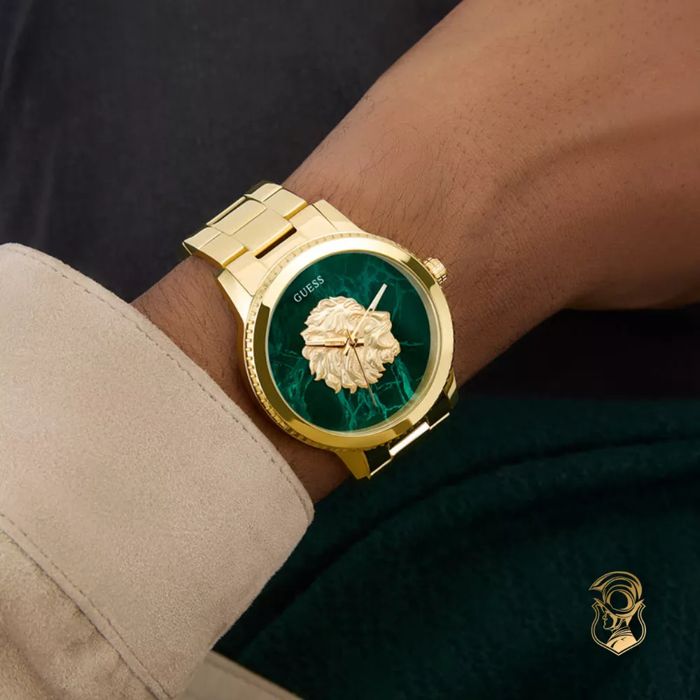 Guess Gold Tone Analog Watch 44mm