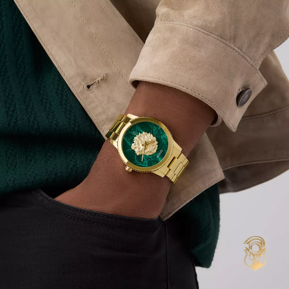 Guess Gold Tone Analog Watch 44mm