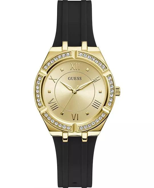 Guess Gold-Tone and Black Analog Watch 35.6mm