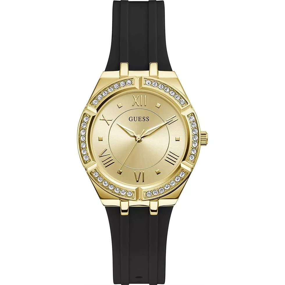 Guess Gold-Tone and Black Analog Watch 35.6mm