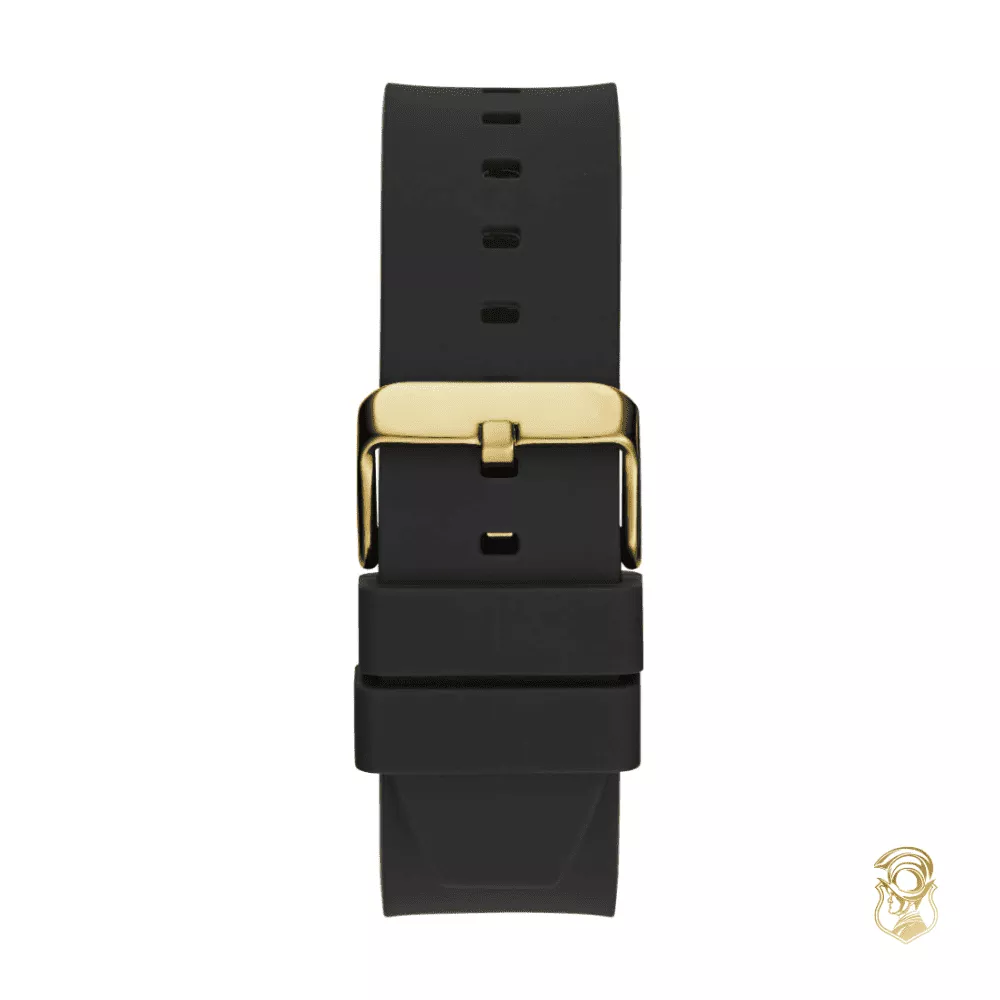 Guess Gold-Tone and Black Multifunction Watch 42mm