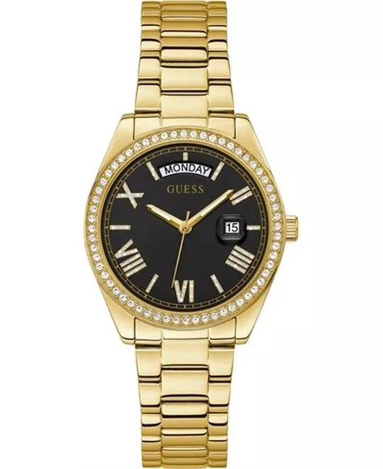 Guess Gold-Tone and Black Watch 36MM