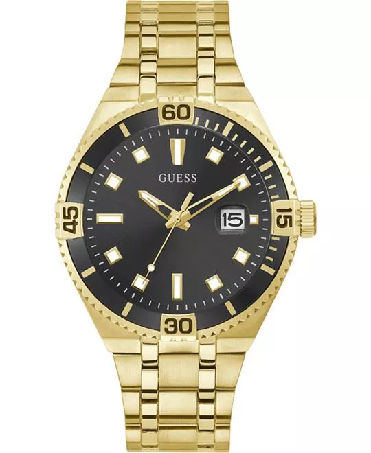 Guess Premier Gold-Tone Watch 45mm