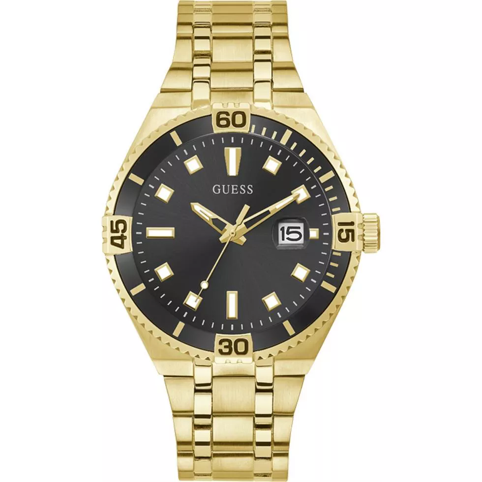 Guess Premier Gold-Tone Watch 45mm